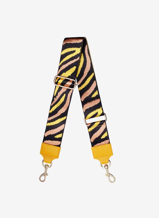 Bag strap zebra print geel