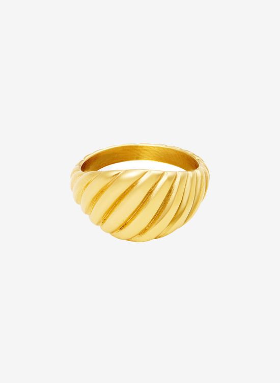 Ring baquette goud