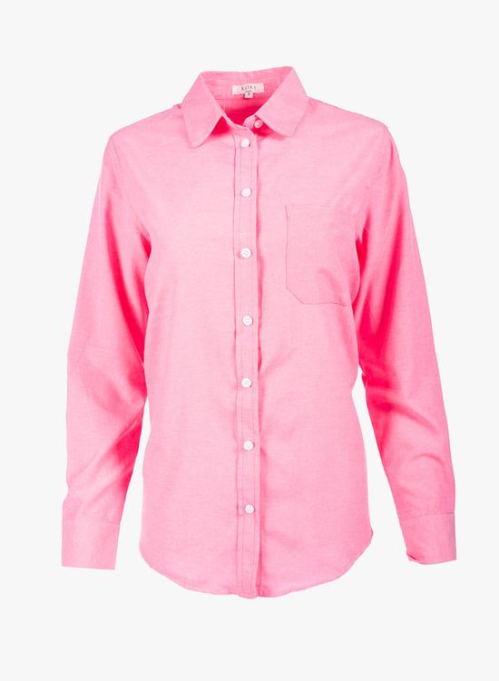 Katoenen blouse roze Els