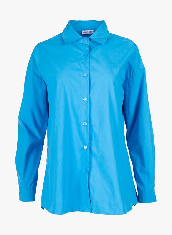 Katoenen blouse blauw