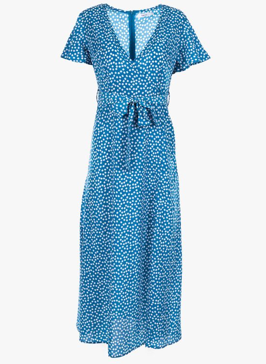Maxi jurk blauw print