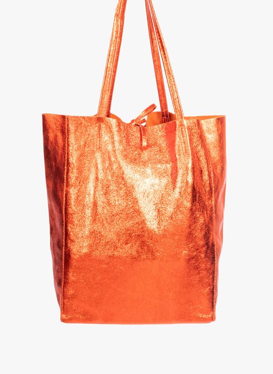 Shopper metallic oranje