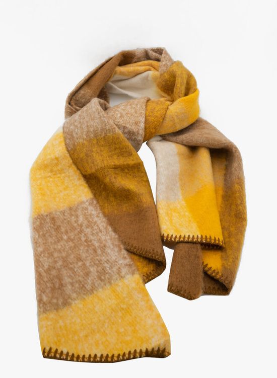 Sjaal met print geel
