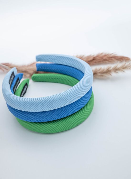 Haarband striped light blue