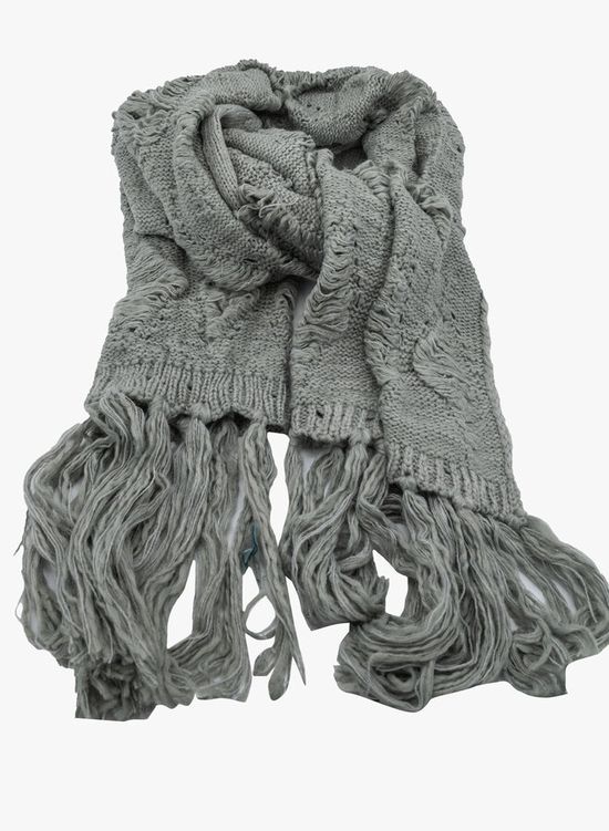 Gebreide sjaal grijs