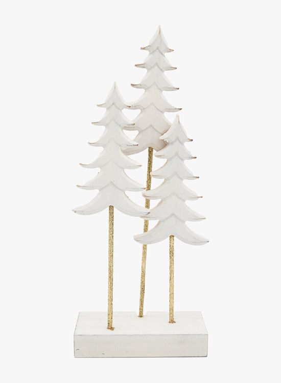 Kerstbomen ornament wit