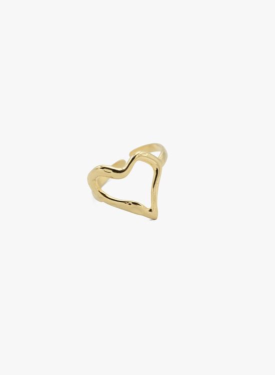 Ring imperfect heart goud