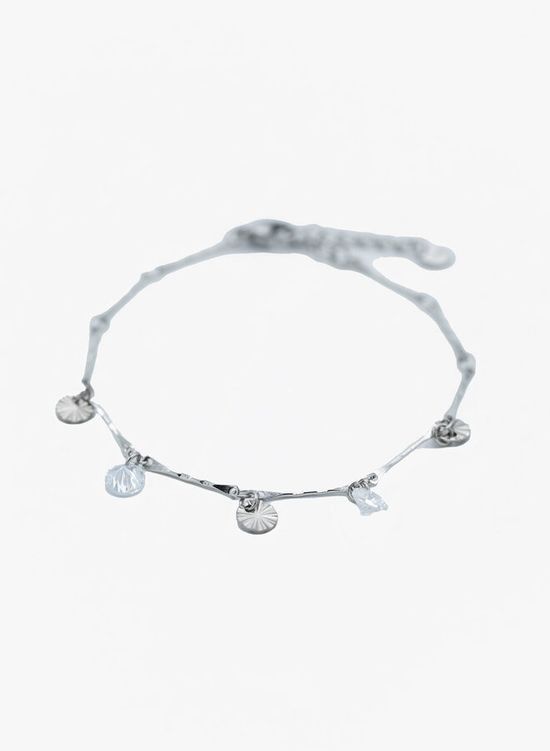 Armband cirkels en witte steentjes