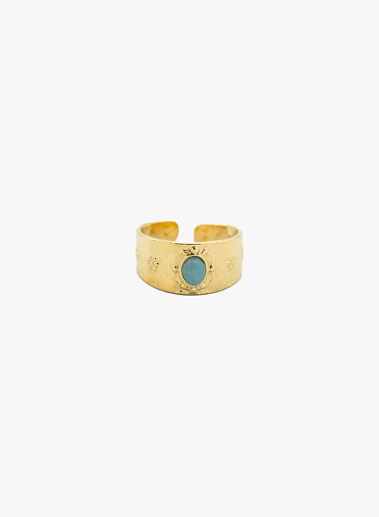 Ring turquoise steen Soof