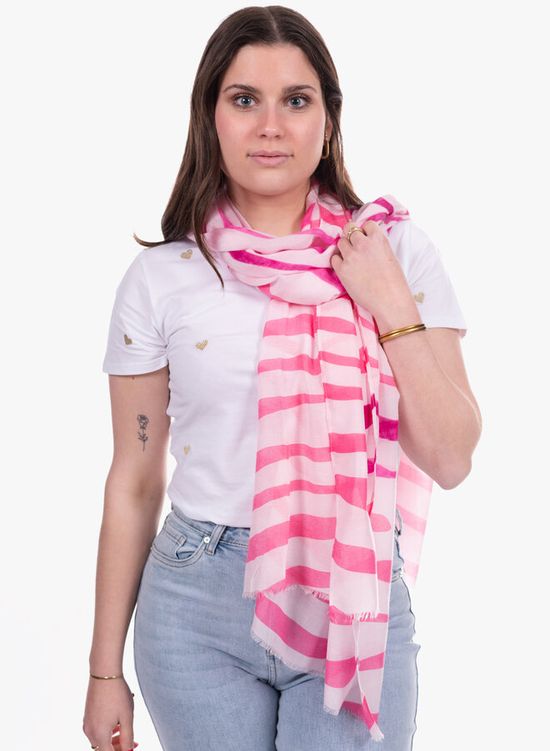 Zomer sjaal zebra print roze