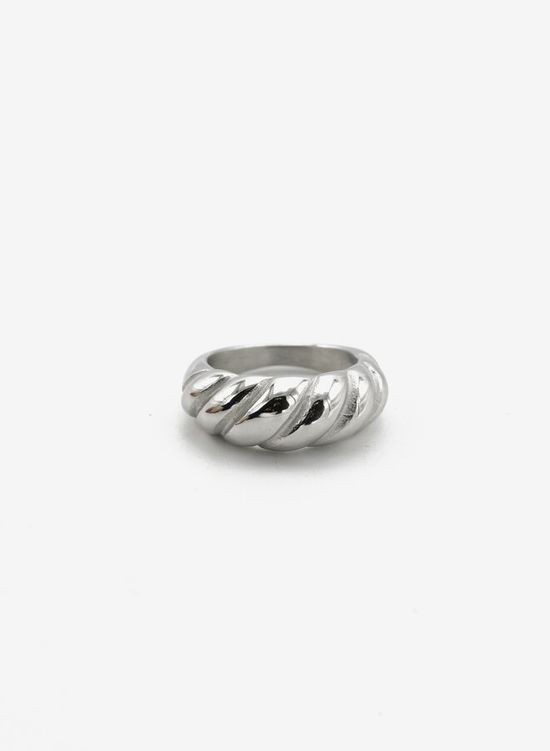 Ring croissant Joke zilver