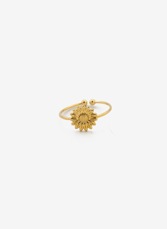 Ring met bloem Flora