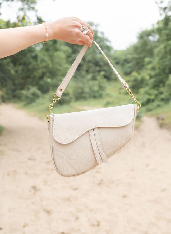 Gigi big crossbody tas beige