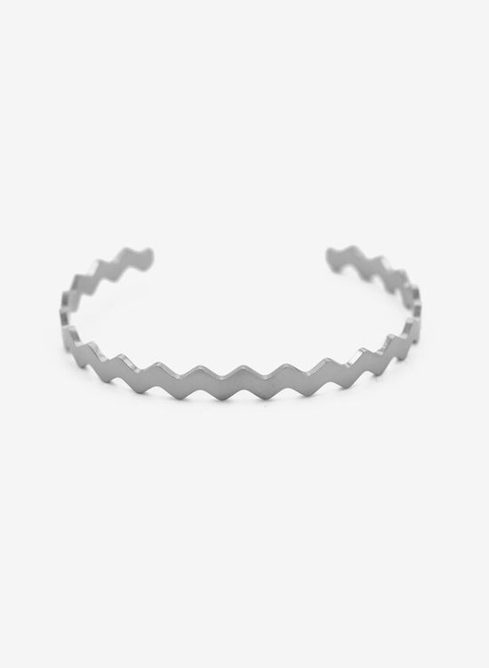 Open bangle armband zigzag