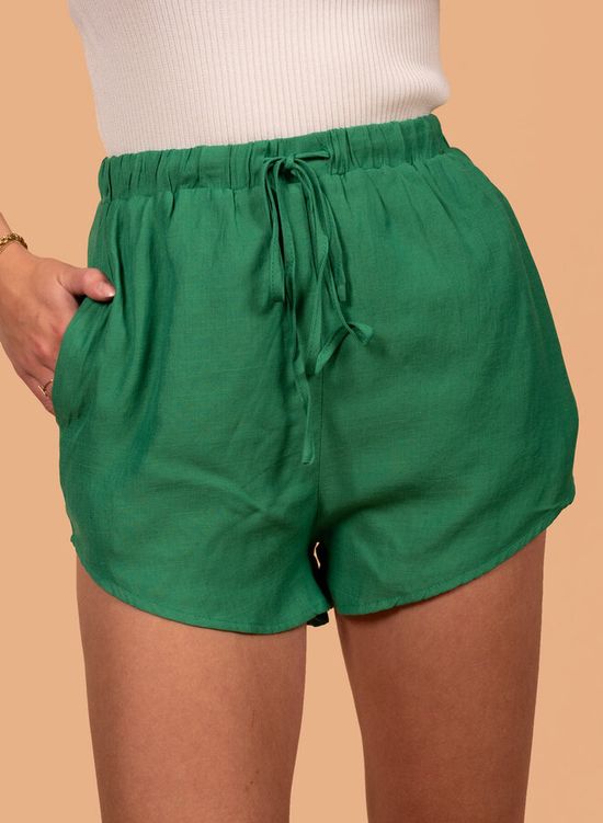 Groene short katoen-mix