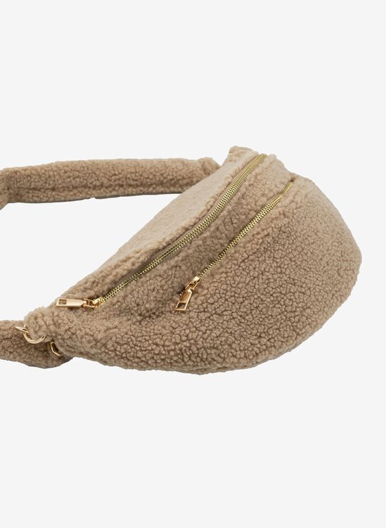 Teddy stof bum-bag taupe