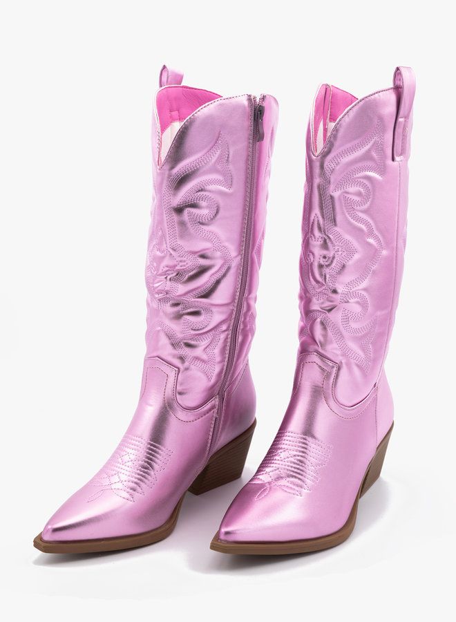 Cowboy laarzen lila pink